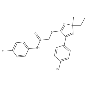 2-{[5-(4-bromophenyl)-2-ethyl-2-methyl-2H-imidazol-4-yl]sulfanyl}-N-(4-chlorophenyl)acetamide结构式