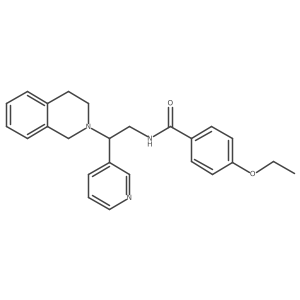 4-ethoxy-N-[2-(pyridin-3-yl)-2-(1,2,3,4-tetrahydroisoquinolin-2-yl)ethyl]benzamide结构式