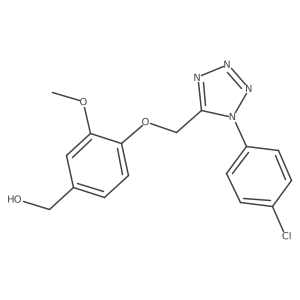 (4-{[1-(4-chlorophenyl)-1H-tetrazol-5-yl]methoxy}-3-methoxyphenyl)methanol结构式