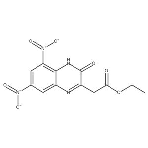 Ethyl 3,4-dihydro-5,7-dinitro-3-oxo-2-quinoxalineacetate Structure