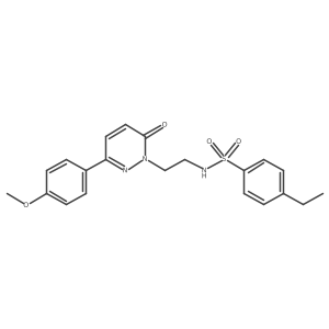 4-ethyl-N-(2-(3-(4-methoxyphenyl)-6-oxopyridazin-1(6H)-yl)ethyl)benzenesulfonamide结构式