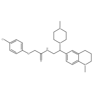 2-(4-chlorophenoxy)-N-(2-(1-methyl-1,2,3,4-tetrahydroquinolin-6-yl)-2-(4-methylpiperazin-1-yl)ethyl)acetamide结构式