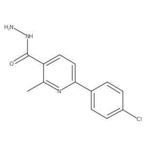 6-(4-chlorophenyl)-2-methyl-pyridine-3-carbohydrazide结构式