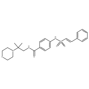N-[2-methyl-2-(morpholin-4-yl)propyl]-4-(2-phenylethenesulfonamido)benzamide结构式