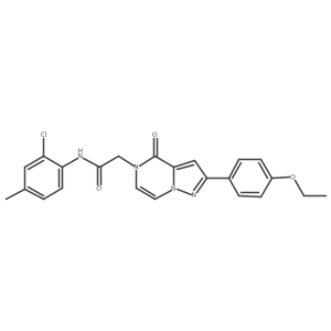 N-(2-chloro-4-methylphenyl)-2-[2-(4-ethoxyphenyl)-4-oxo-4H,5H-pyrazolo[1,5-a]pyrazin-5-yl]acetamide结构式