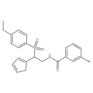 3-bromo-N-[2-[(4-methoxyphenyl)sulfonyl]-2-(2-thienyl)ethyl]benzamide结构式