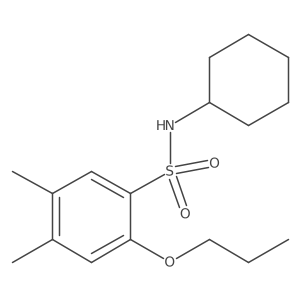 [(4,5-Dimethyl-2-propoxyphenyl)sulfonyl]cyclohexylamine结构式