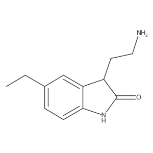 3-(2-Aminoethyl)-5-ethyl-2,3-dihydro-1H-indol-2-one Structure