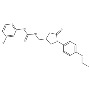 1-(3-Chlorophenyl)-3-((1-(4-ethoxyphenyl)-5-oxopyrrolidin-3-yl)methyl)urea结构式