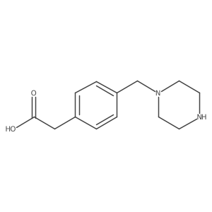 2-(4-(Piperazin-1-ylmethyl)phenyl)acetic acid结构式