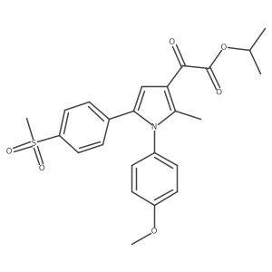 Propan-2-yl 2-[1-(4-methoxyphenyl)-2-methyl-5-(4-methylsulfonylphenyl)pyrrol-3-yl]-2-oxoacetate Structure
