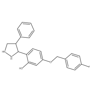5-[(4-Fluorophenyl)methoxy]-2-(4-phenylpyrazolidin-3-yl)phenol Structure