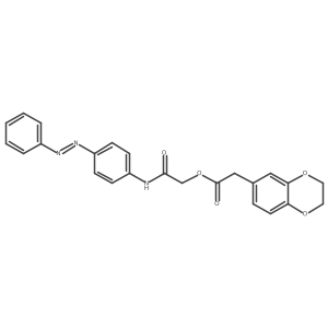 1,4-Benzodioxin-6-acetic acid, 2,3-dihydro-, 2-oxo-2-[[4-(2-phenyldiazenyl)phenyl]amino]ethyl ester Structure