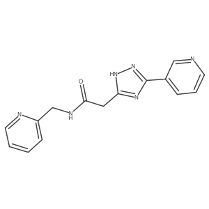 O=C(Cc1nc(-c2cccnc2)n[nH]1)NCc1ccccn1结构式