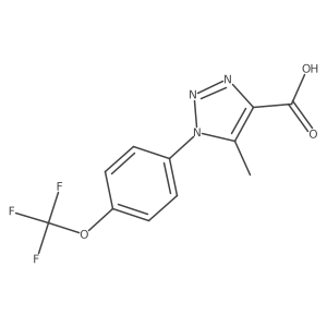5-methyl-1-[4-(trifluoromethoxy)phenyl]-1H-1,2,3-triazole-4-carboxylic acid结构式