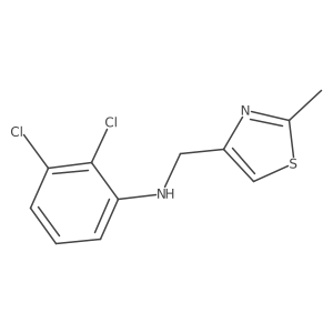 2,3-Dichloro-N-((2-methylthiazol-4-yl)methyl)aniline结构式