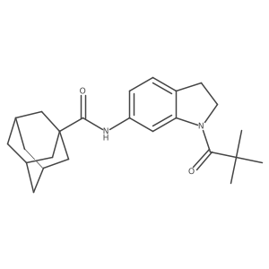 (3r,5r,7r)-N-(1-pivaloylindolin-6-yl)adamantane-1-carboxamide结构式