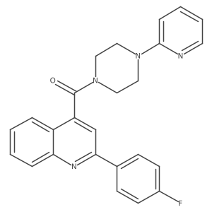[2-(4-Fluorophenyl)-4-quinolyl][4-(2-pyridyl)piperazino]methanone结构式