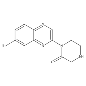 1-(7-Bromo-2-quinoxalinyl)-2-piperazinone Structure