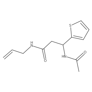 3-Acetamido-N-allyl-3-(thiophen-2-yl)propanamide Structure