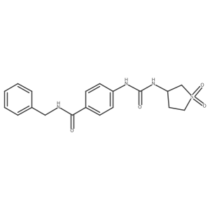 N-benzyl-4-{[(1,1-dioxidotetrahydrothiophen-3-yl)carbamoyl]amino}benzamide结构式