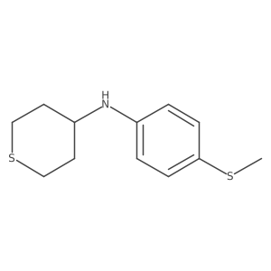 N-[4-(Methylsulfanyl)phenyl]thian-4-amine结构式