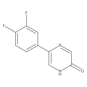 2-Hydroxy-5-(3,4-difluorophenyl)pyrazine Structure