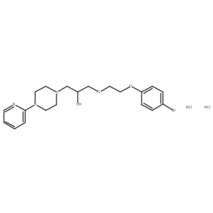 1-(2-(4-Bromophenoxy)ethoxy)-3-(4-(pyridin-2-yl)piperazin-1-yl)propan-2-ol dihydrochloride Structure