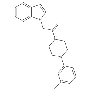 2-(1H-indol-1-yl)-1-(4-(m-tolyl)piperazin-1-yl)ethanone Structure