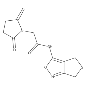 N-(4,6-dihydrothieno[3,4-c]isoxazol-3-yl)-2-(2,5-dioxopyrrolidin-1-yl)acetamide结构式