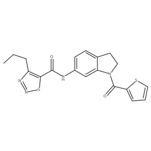 4-propyl-N-(1-(thiophene-2-carbonyl)indolin-6-yl)-1,2,3-thiadiazole-5-carboxamide Structure