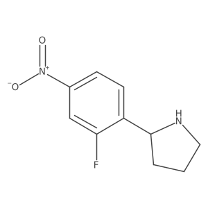 (R)-2-(2-Fluoro-4-nitrophenyl)pyrrolidine结构式