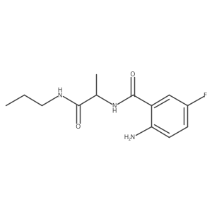 2-Amino-5-fluoro-N-[1-methyl-2-oxo-2-(propylamino)ethyl]benzamide结构式