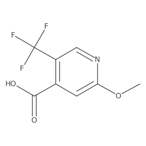 2-Methoxy-5-(trifluoromethyl)isonicotinic acid结构式