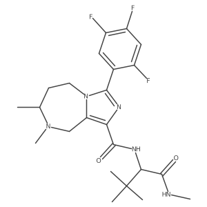 N-[(1S)-2,2-dimethyl-1-(methylcarbamoyl)propyl]-7,8-dimethyl-3-(2,4,5-trifluorophenyl)-5,6,7,9-tetrahydroimidazo[1,5-a][1,4]diazepine-1-carboxamide Structure