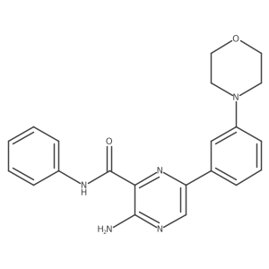3-Amino-6-(3-morpholinophenyl)-n-phenylpyrazine-2-carboxamide结构式