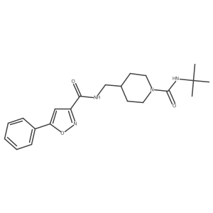 N-((1-(tert-butylcarbamoyl)piperidin-4-yl)methyl)-5-phenylisoxazole-3-carboxamide Structure