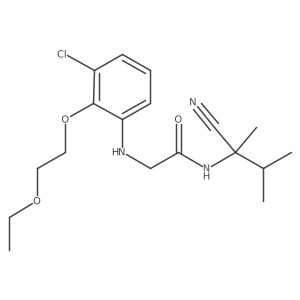 2-{[3-chloro-2-(2-ethoxyethoxy)phenyl]amino}-N-(1-cyano-1,2-dimethylpropyl)acetamide Structure