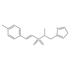 (E)-N-methyl-2-(4-methylphenyl)-N-(1,3-thiazol-4-ylmethyl)ethenesulfonamide Structure