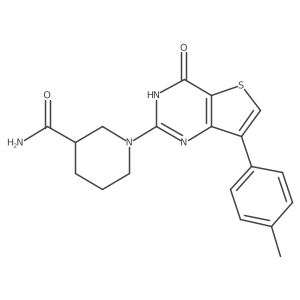 1-[7-(4-Methylphenyl)-4-oxo-3,4-dihydrothieno[3,2-d]pyrimidin-2-yl]piperidine-3-carboxamide Structure