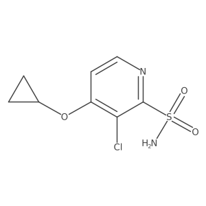 3-Chloro-4-cyclopropoxypyridine-2-sulfonamide Structure