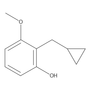 2-(Cyclopropylmethyl)-3-methoxyphenol Structure