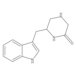 6-(1H-Indol-3-ylmethyl)-piperazin-2-one结构式