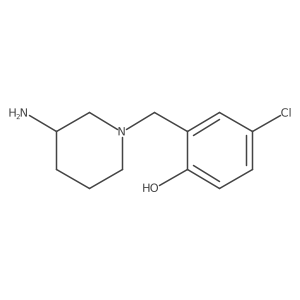 2-[(3-Aminopiperidin-1-yl)methyl]-4-chlorophenol结构式
