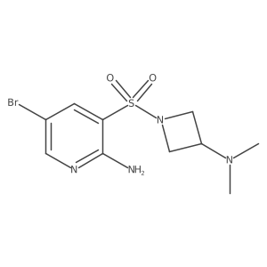 5-Bromo-3-(3-(dimethylamino)azetidin-1-ylsulfonyl)pyridin-2-amine Structure