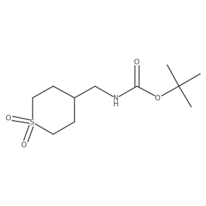 tert-Butyl ((1,1-dioxidotetrahydro-2H-thiopyran-4-yl)methyl)carbamate结构式