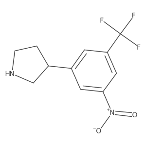 3-[3-Nitro-5-(trifluoromethyl)phenyl]pyrrolidine Structure