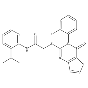 2-{[3-(2-fluorophenyl)-4-oxo-3,4-dihydrothieno[3,2-d]pyrimidin-2-yl]sulfanyl}-N-[2-(propan-2-yl)phenyl]acetamide Structure