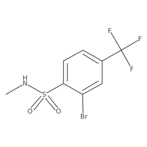 2-Bromo-N-methyl-4-trifluoromethyl-benzenesulfonamide Structure