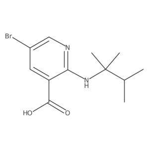 5-Bromo-2-[(1,1,2-trimethylpropyl)amino]-3-pyridinecarboxylic acid Structure